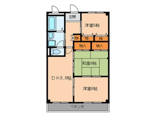 サンパレス緑ケ丘Ｂの物件間取画像